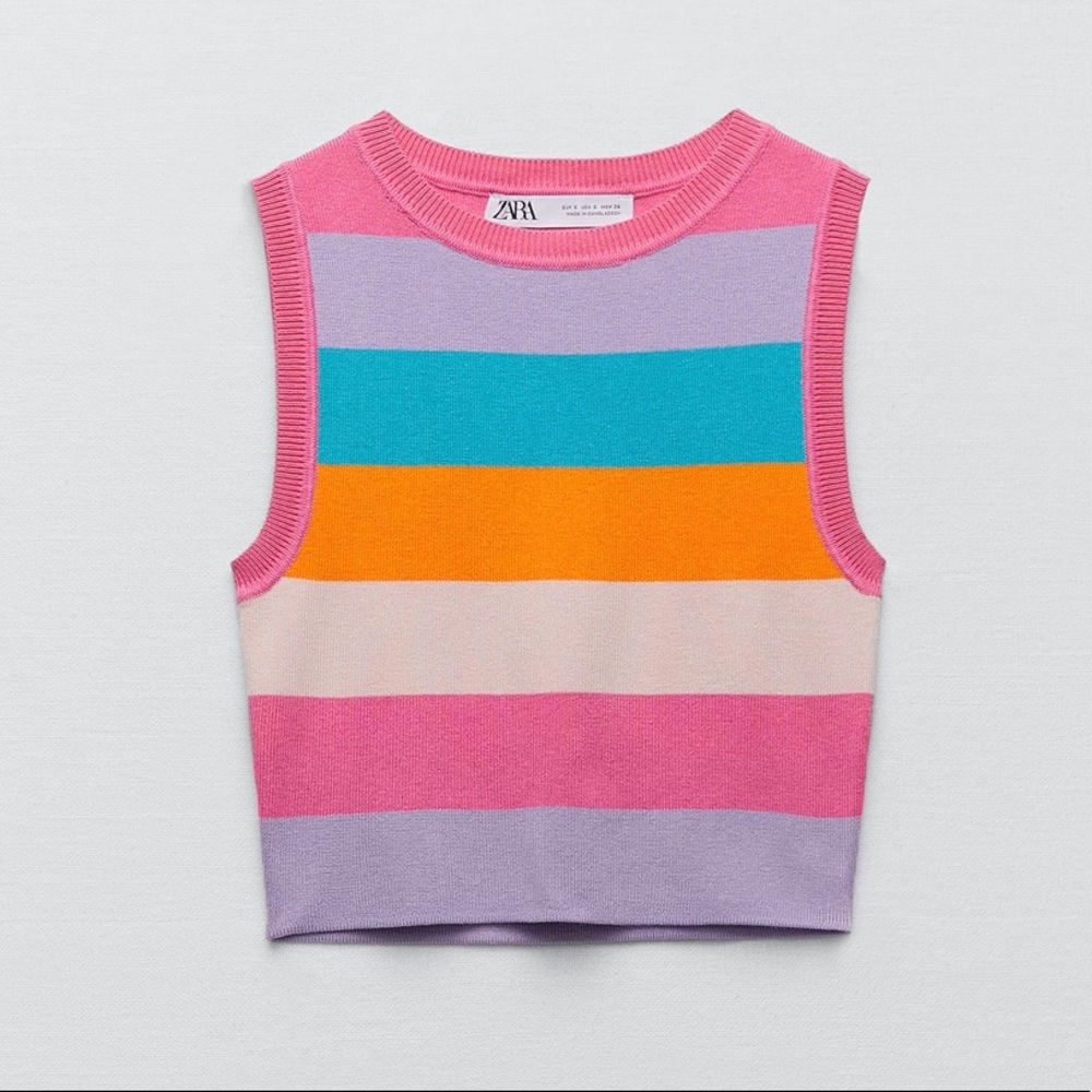 Zara Small Cropped Knit Top